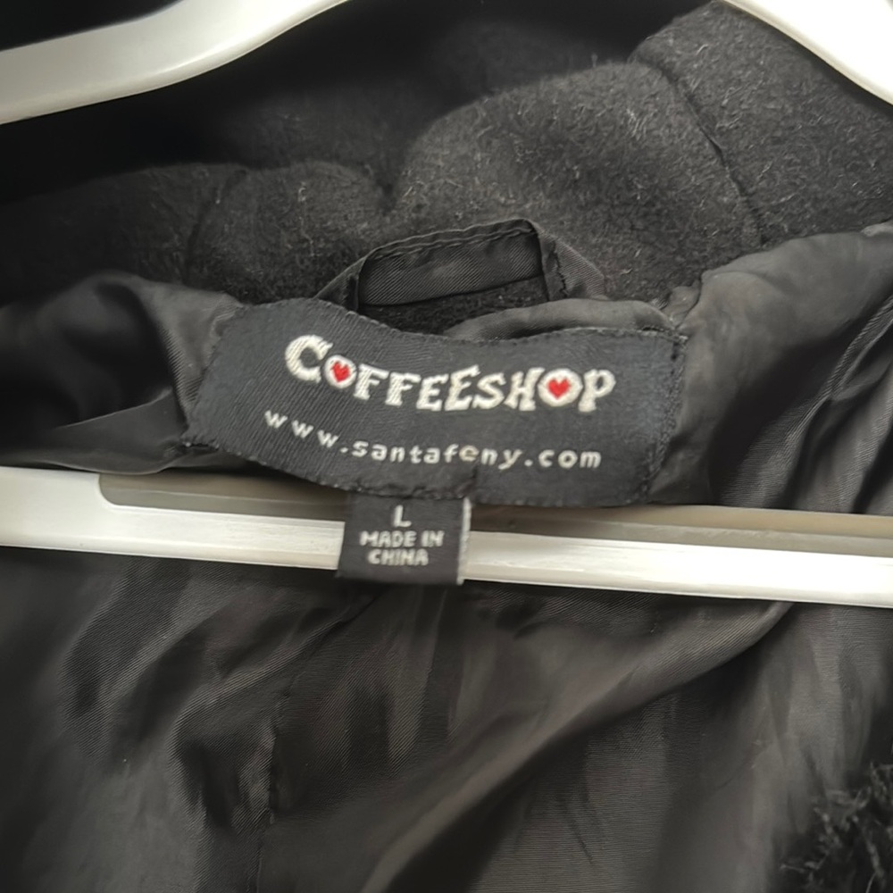 CoffeeShop Black Faux Fur Jacket - Picture 2 of 3